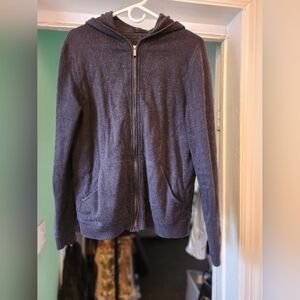 Massimo Dutti women's cotton- cashmere zipper sweater.